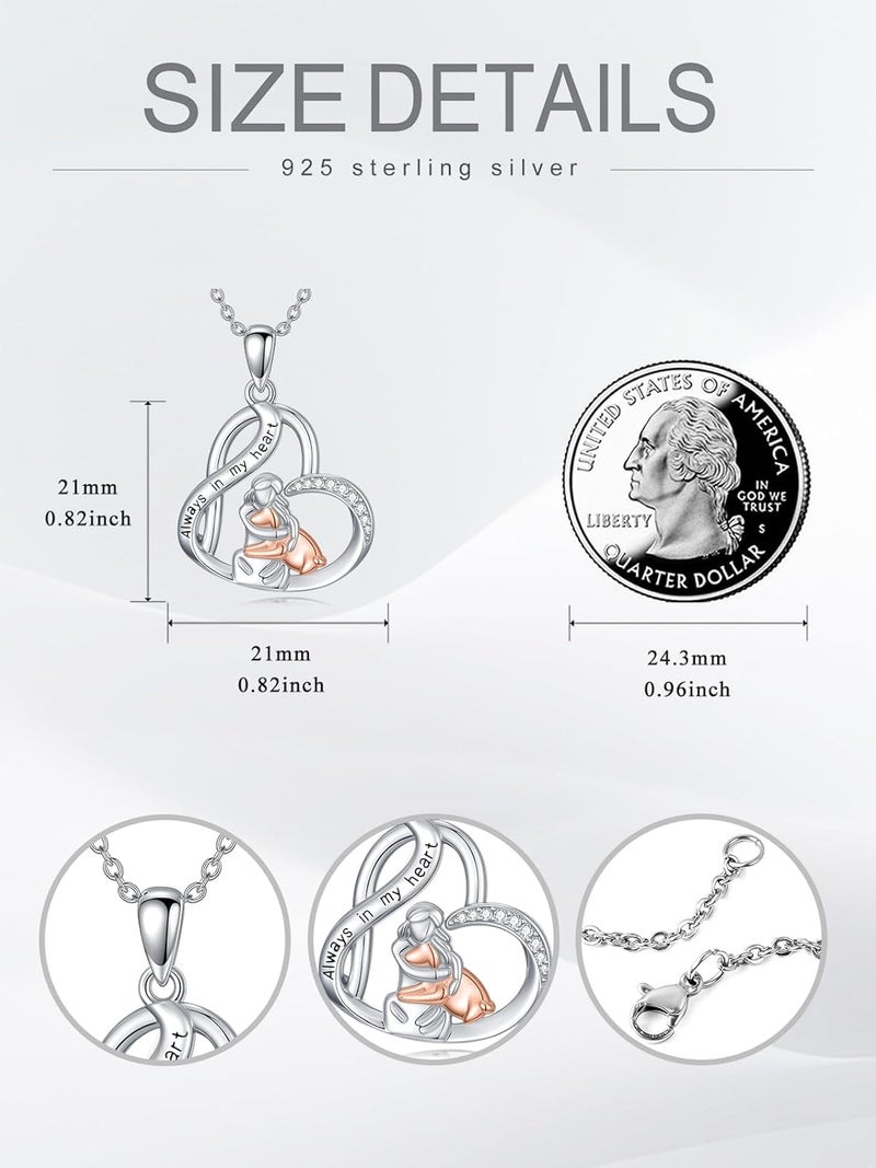Cargari Store Dragonfly/Butterfly/Elephant/Hummingbird/Axolotl/Horse/Panda/Bee necklace for Women 925 Sterling Silver Heart Pendant Necklace Animal Jewelry Gifts for Women - Image 5